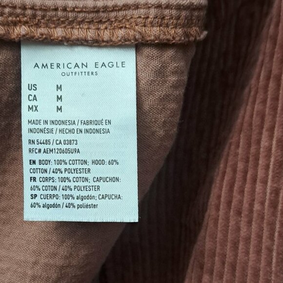 Authentic American Eagle Outfitters New Cropped Corduroy Hooded Jacket NWOT - Picture 6 of 6
